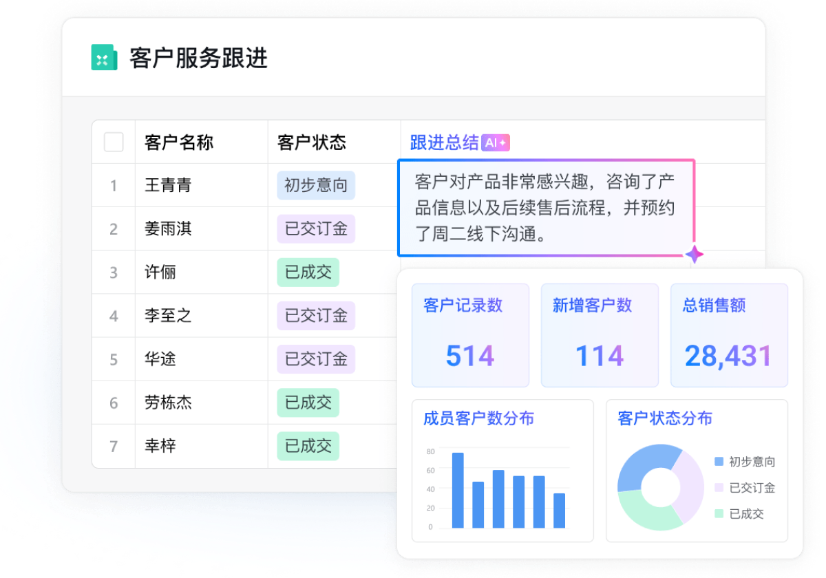 智能表格客户管理